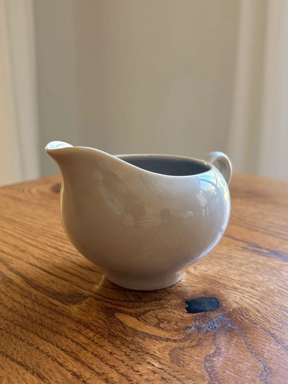 Vintage Dove Gray Ballerina Universal Potteries Creamer with Handle